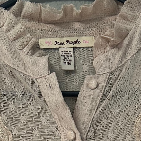 Free People  sleeveless Button-Down shirt/ Size M - Picture 6 of 6